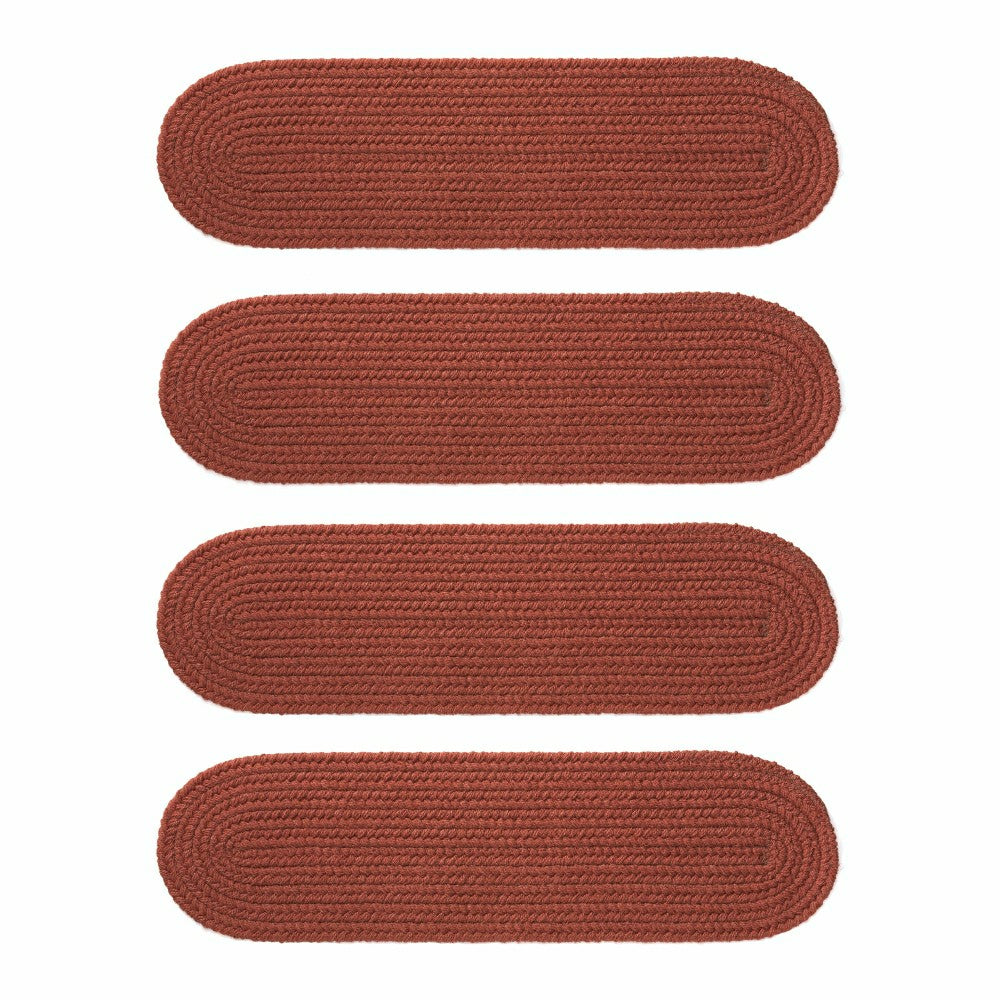 Indoor/Outdoor Braided Polypro Roanoke Stair Treads, Set of 4 | Plow & Hearth