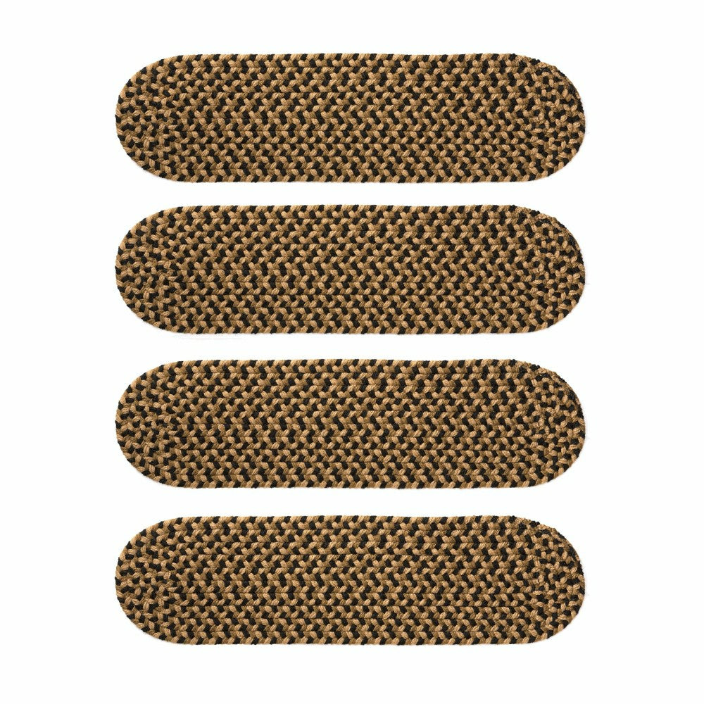 Indoor/Outdoor Braided Polypro Roanoke Stair Treads, Set of 4 | Plow & Hearth