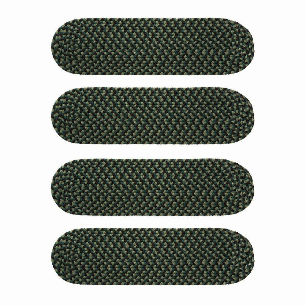 Indoor/Outdoor Braided Polypro Roanoke Stair Treads, Set of 4 | Plow & Hearth