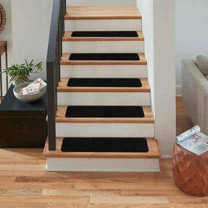 Basic Stair Tread Rugs, Black | Plow & Hearth