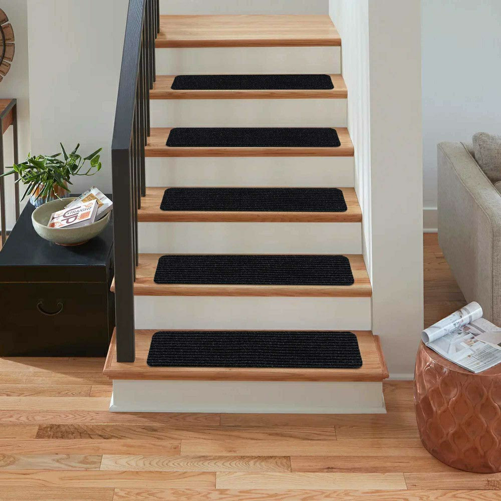 Basic Stair Tread Rugs, Gray | Plow & Hearth
