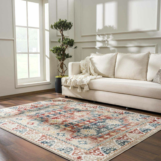 Bindi Blue & Rose Area Rug | Plow & Hearth