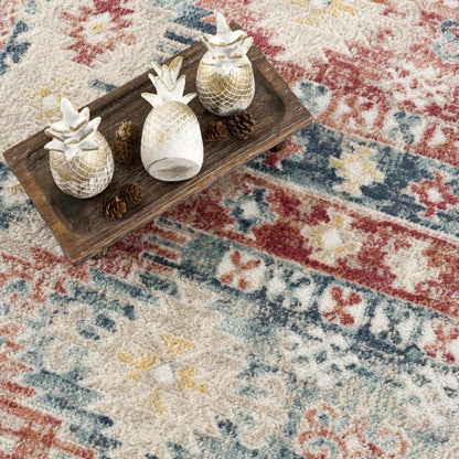 Bindi Blue & Rose Area Rug | Plow & Hearth