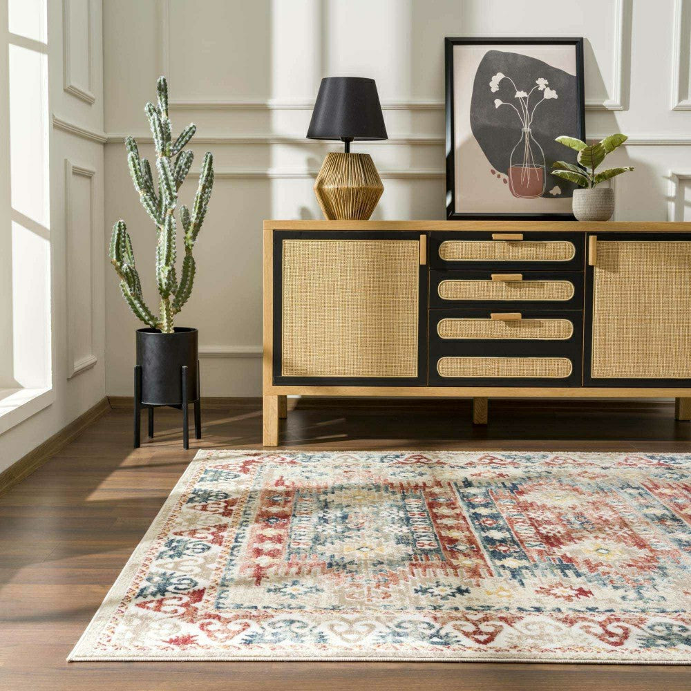 Bindi Blue & Rose Area Rug | Plow & Hearth