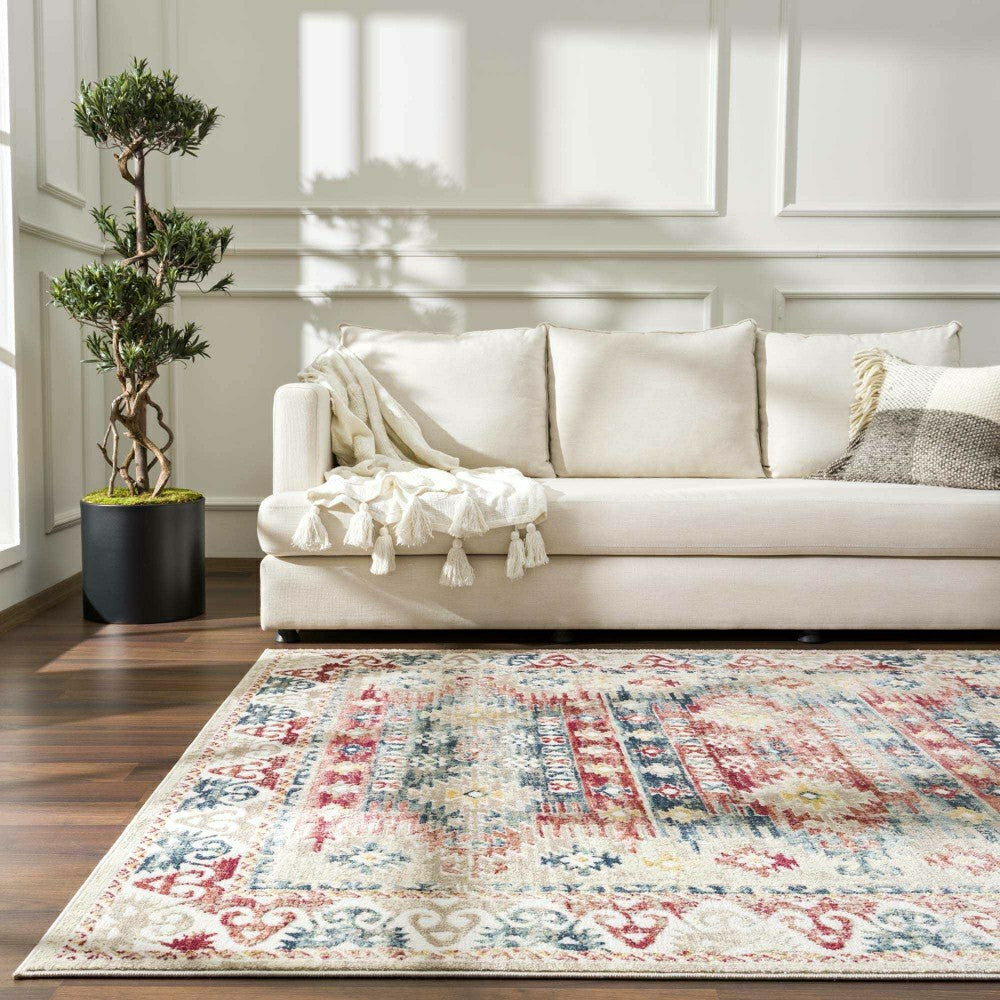 Bindi Blue & Rose Area Rug | Plow & Hearth
