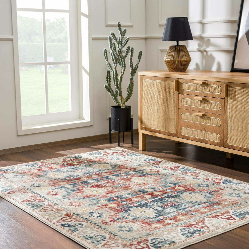 Bindi Blue & Rose Area Rug | Plow & Hearth
