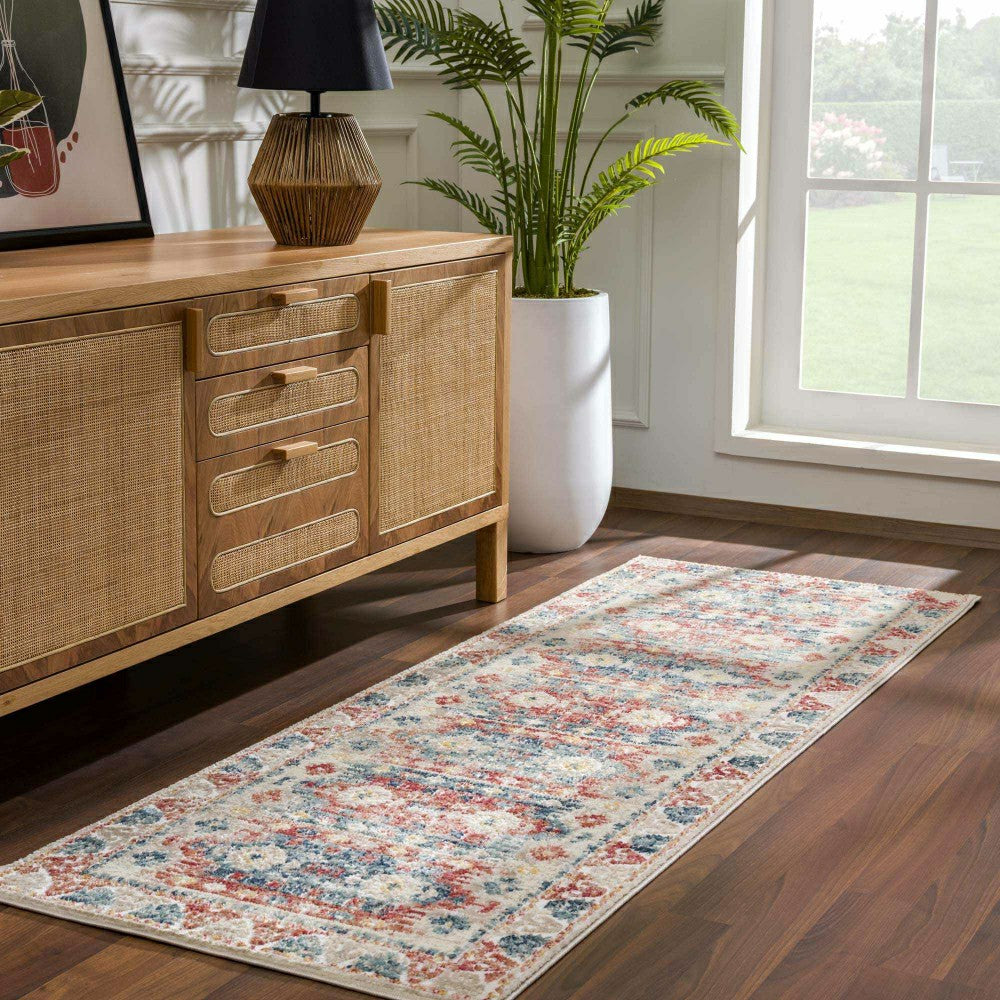 Bindi Blue & Rose Area Rug | Plow & Hearth