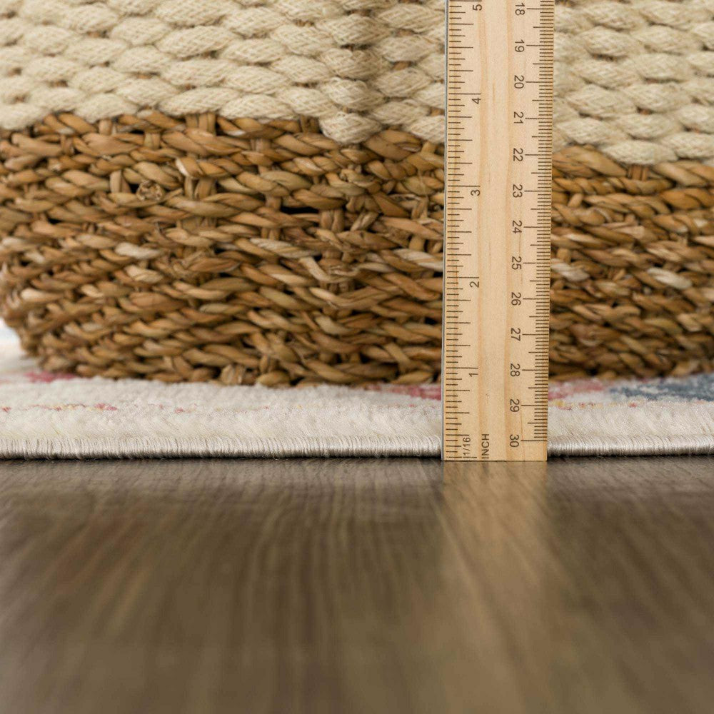 Bindi Blue & Rose Area Rug | Plow & Hearth