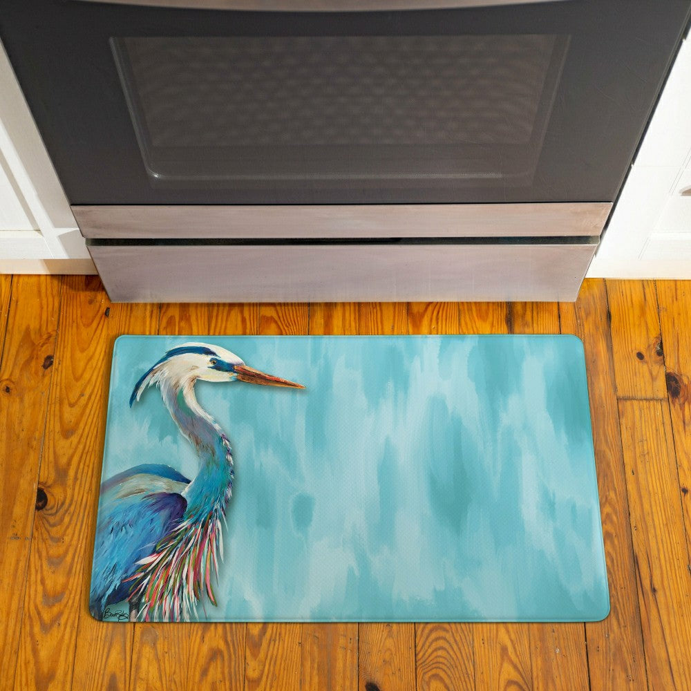 Seaside Retreat Anti-Fatigue Mat, Heron, 30"x18" | Plow & Hearth