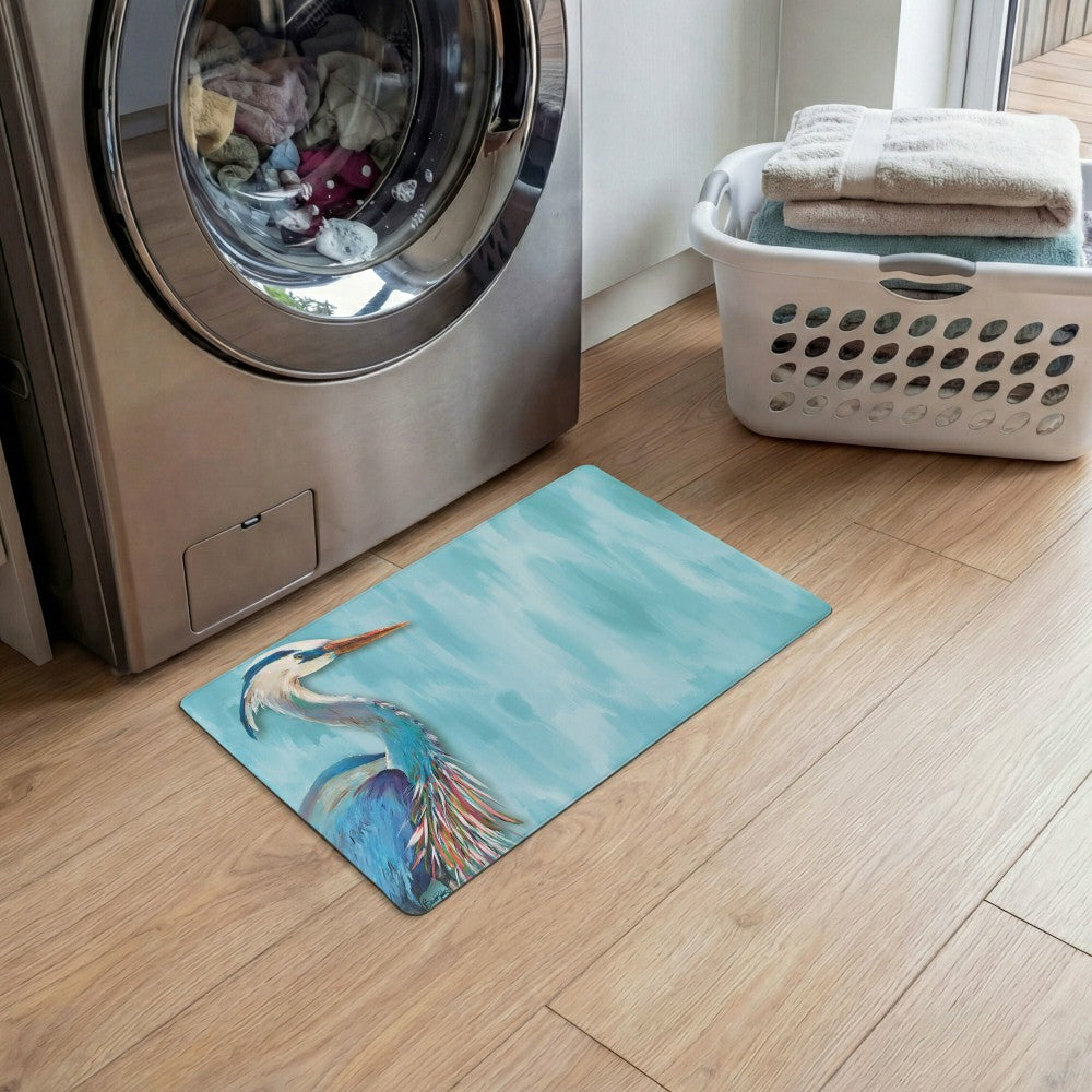 Seaside Retreat Anti-Fatigue Mat, Heron, 30"x18" | Plow & Hearth