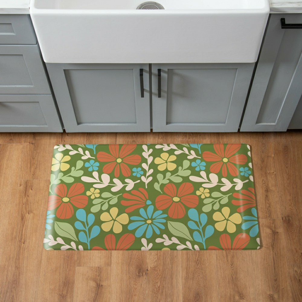 EG Studio Home Coordinates Wildflowers Anti-Fatigue Mat, 30"x18" | Plow & Hearth