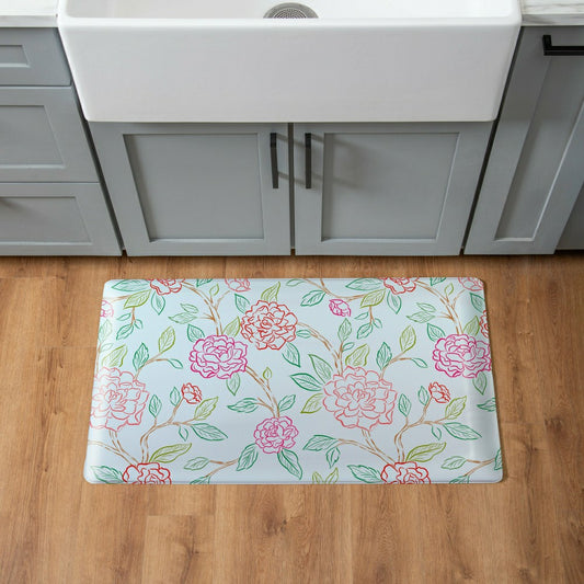 EG Studio Home Coordinates Roses Anti-Fatigue Mat, 30"x18" | Plow & Hearth