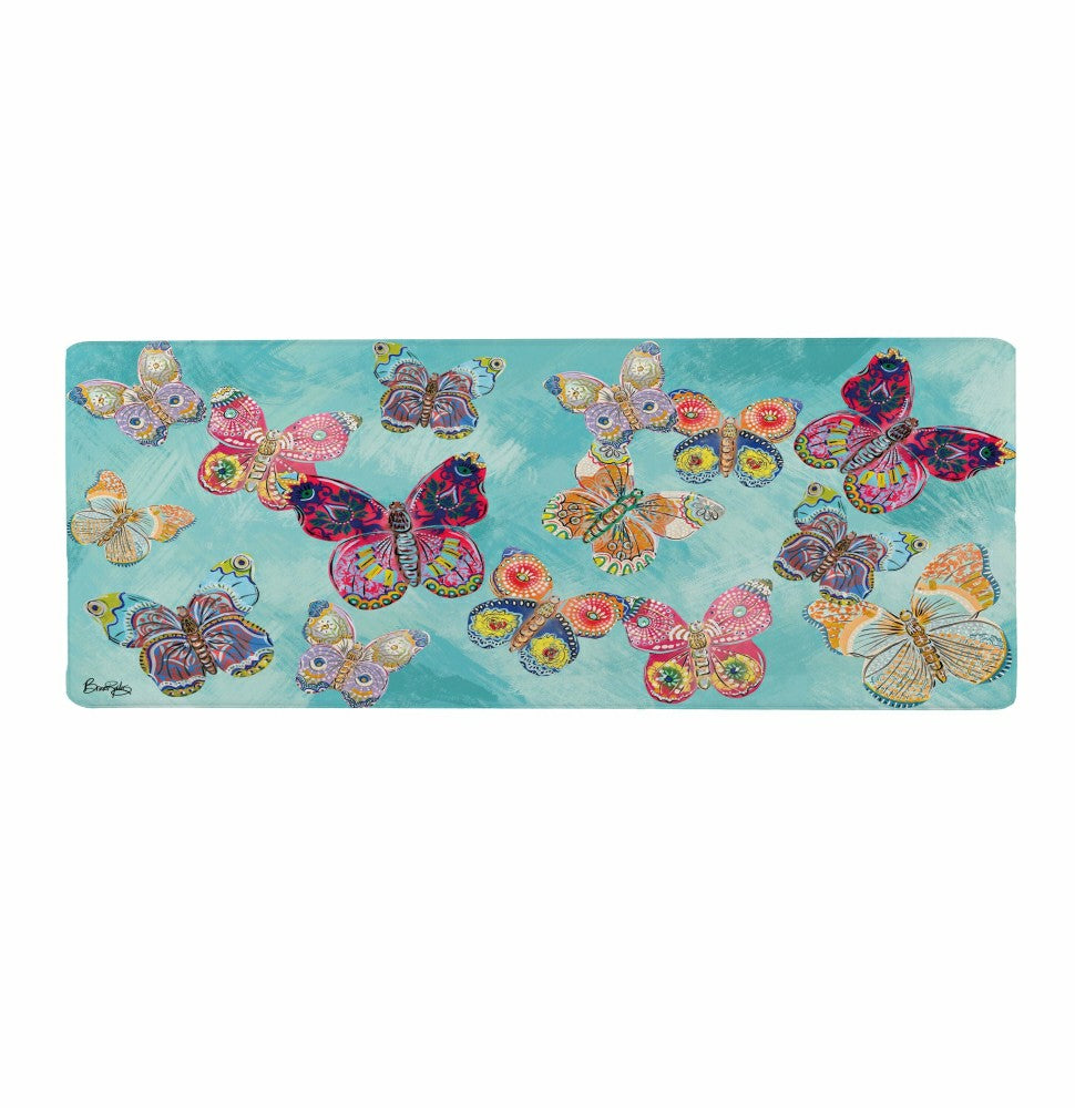 Seaside Retreat Anti-Fatigue Mat, Butterflies, 40"x20" | Plow & Hearth