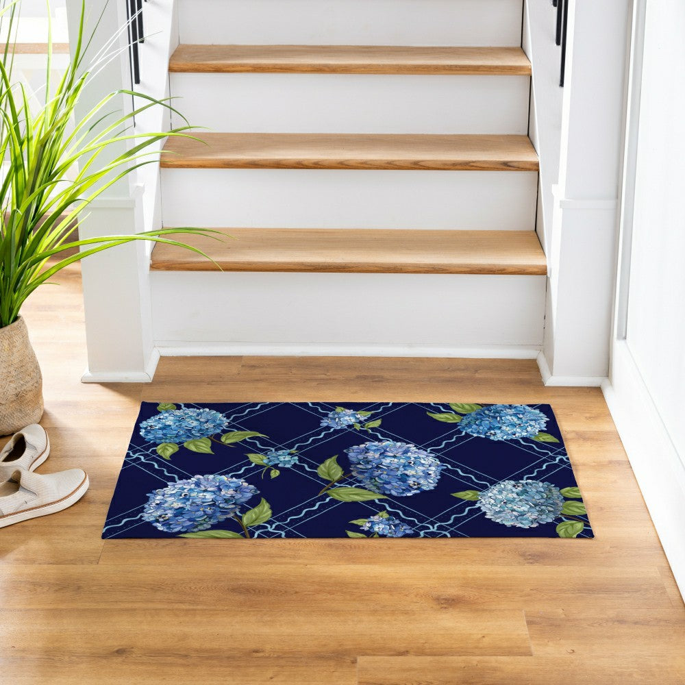 VivaStyle Washable Mat, 24"Lx36"H, Hydrangea Haven | Plow & Hearth