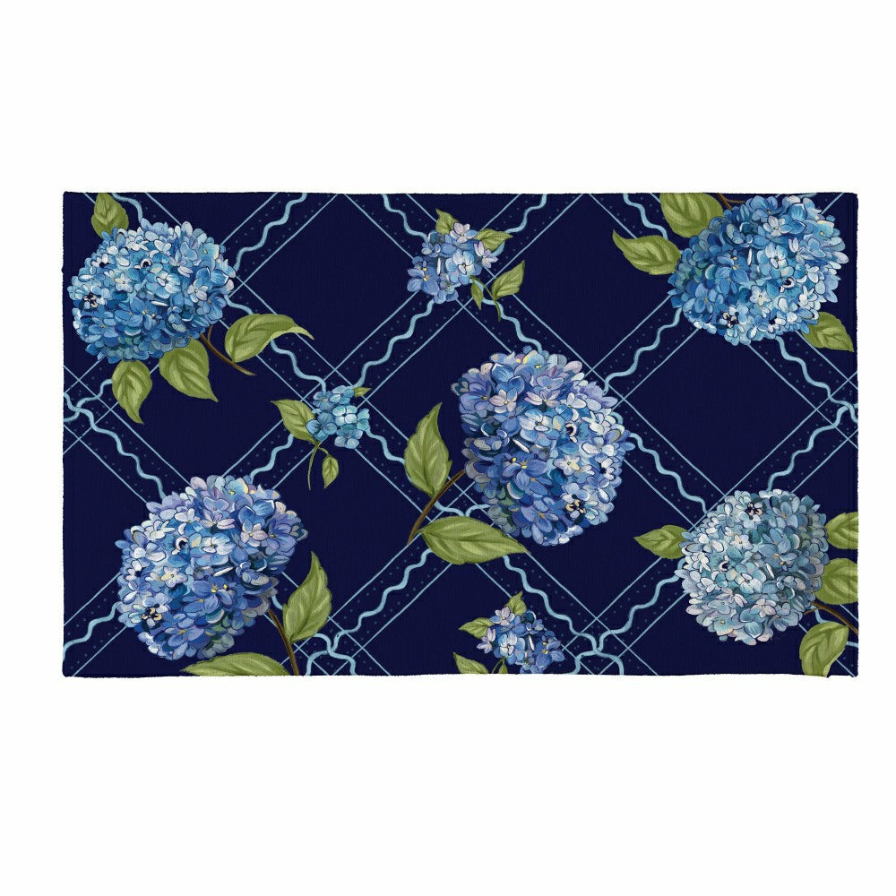 VivaStyle Washable Mat, 24"Lx36"H, Hydrangea Haven | Plow & Hearth