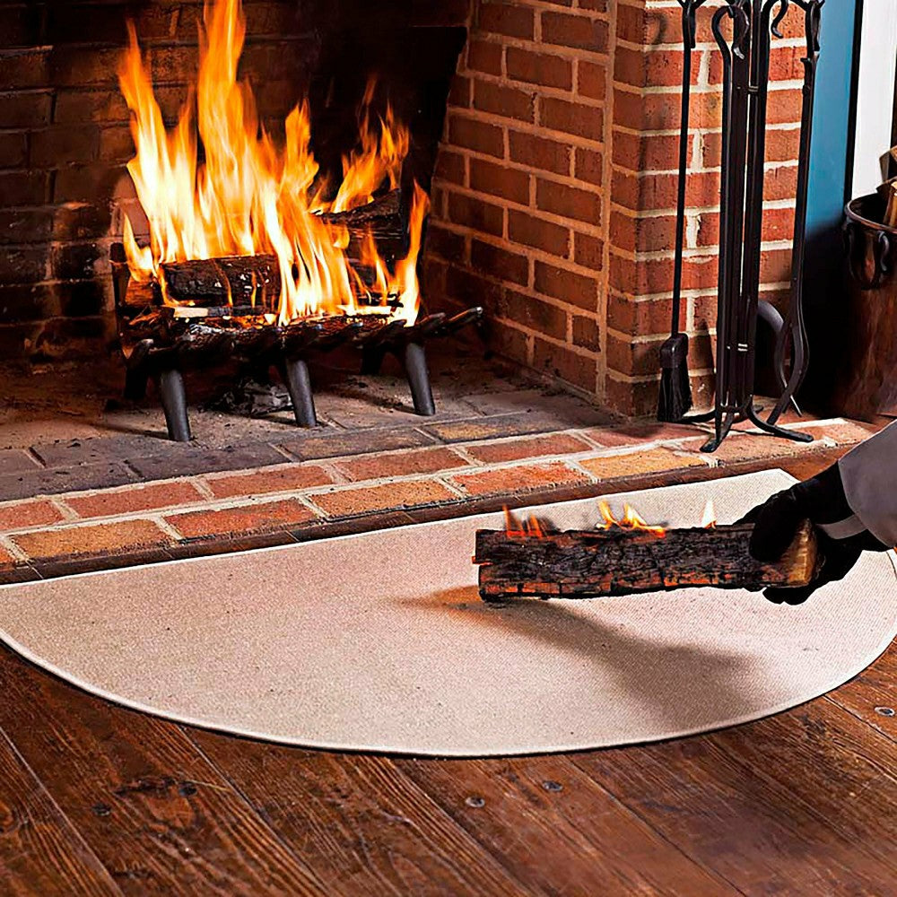 Fiberglass Half Round Hearth Rug | Plow & Hearth
