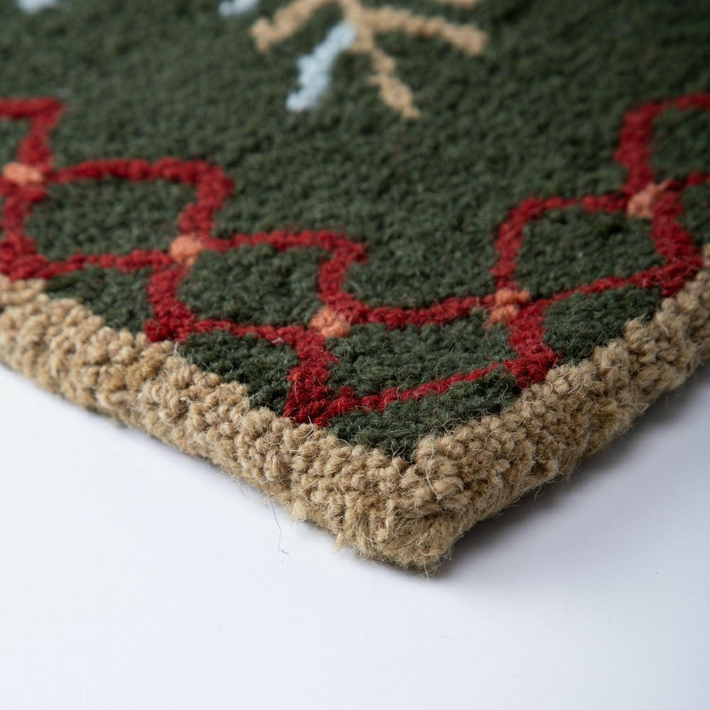 Hooked Wool Pine Cone Hearth Rug, 2' x 4' | Plow & Hearth