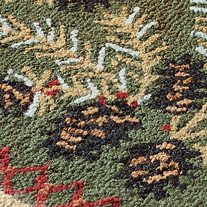 Hooked Wool Pine Cone Hearth Rug, 2' x 4' | Plow & Hearth