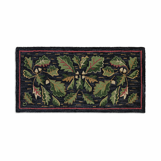 Acorns Hand-Hooked Wool Rug, 24" x 48" | Plow & Hearth