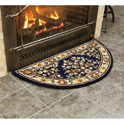 Oriental Half Round Wool Rug, 44"x22" | Plow & Hearth