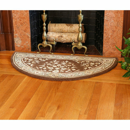 Oriental Half Round Wool Rug, 44"x22" | Plow & Hearth