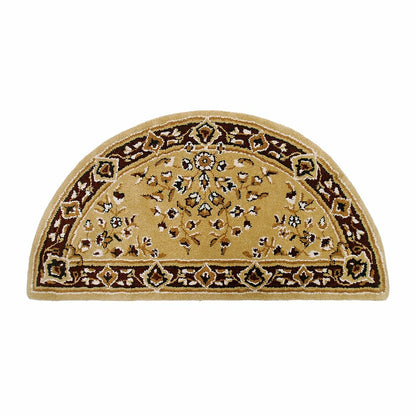 Oriental Half Round Wool Rug, 44"x22" | Plow & Hearth