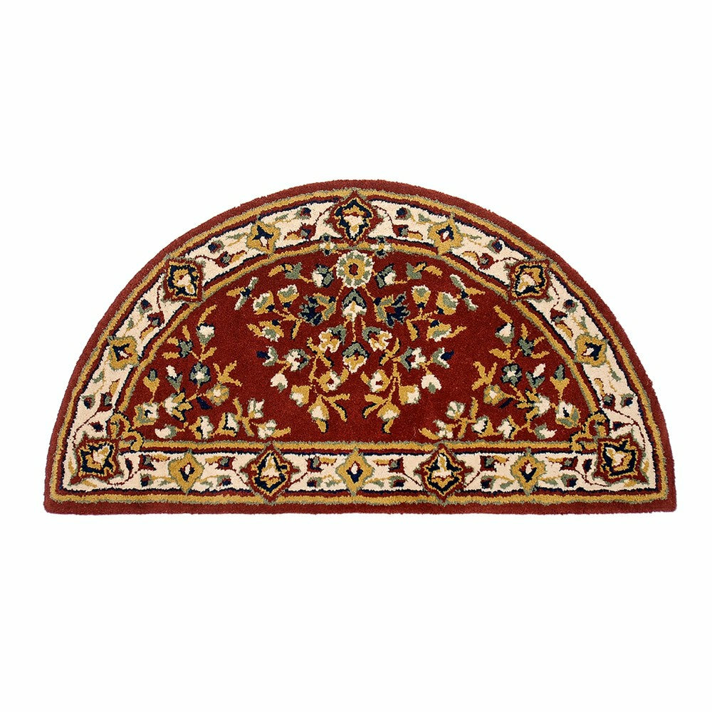 Oriental Half Round Wool Rug, 44"x22" | Plow & Hearth