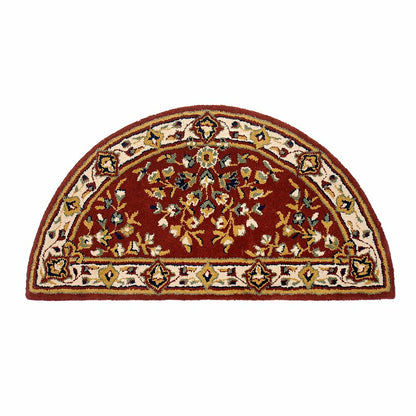 Oriental Half Round Wool Rug, 44"x22" | Plow & Hearth