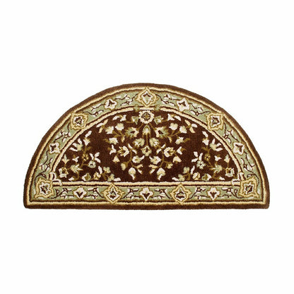 Oriental Half Round Wool Rug, 44"x22" | Plow & Hearth