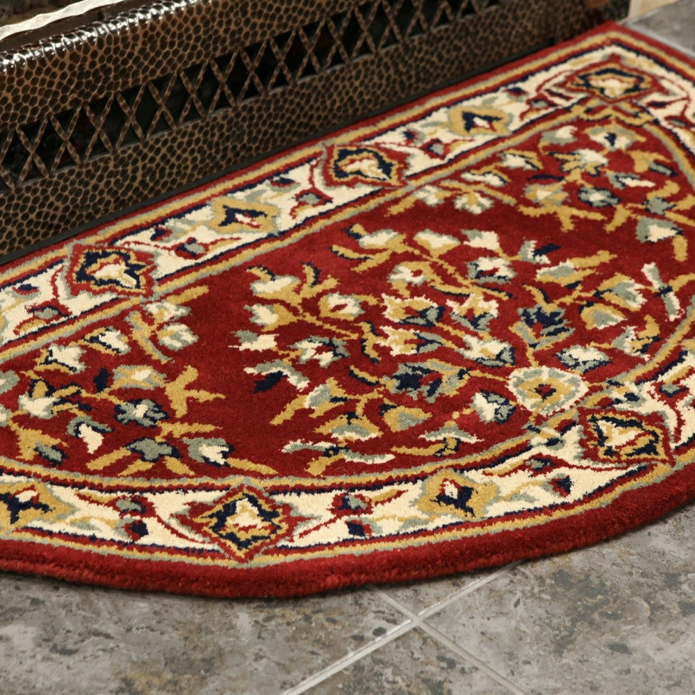 Oriental Half Round Wool Rug, 44"x22" | Plow & Hearth