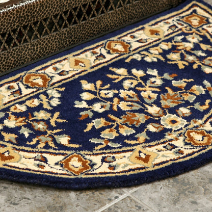 Oriental Half Round Wool Rug, 44"x22" | Plow & Hearth