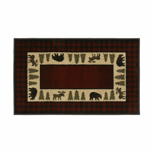 Vista Bear and Moose Rug, 30" x 50" | Plow & Hearth