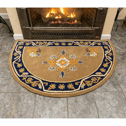 Jardin Half Round Wool Rug | Plow & Hearth