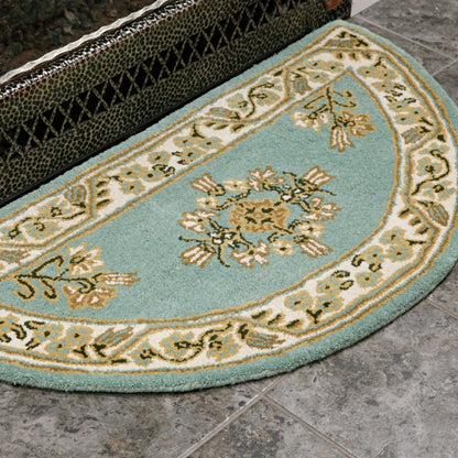 Jardin Half Round Wool Rug | Plow & Hearth