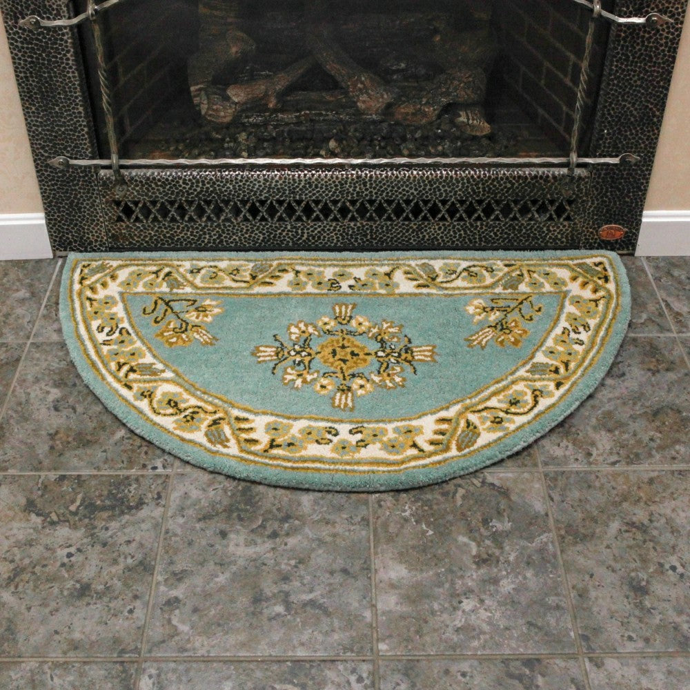 Jardin Half Round Wool Rug | Plow & Hearth