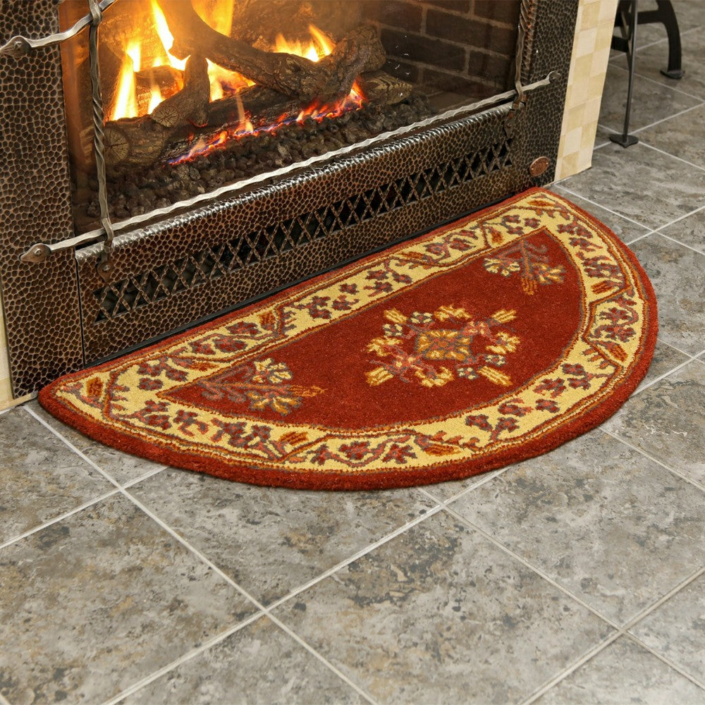 Jardin Half Round Wool Rug | Plow & Hearth