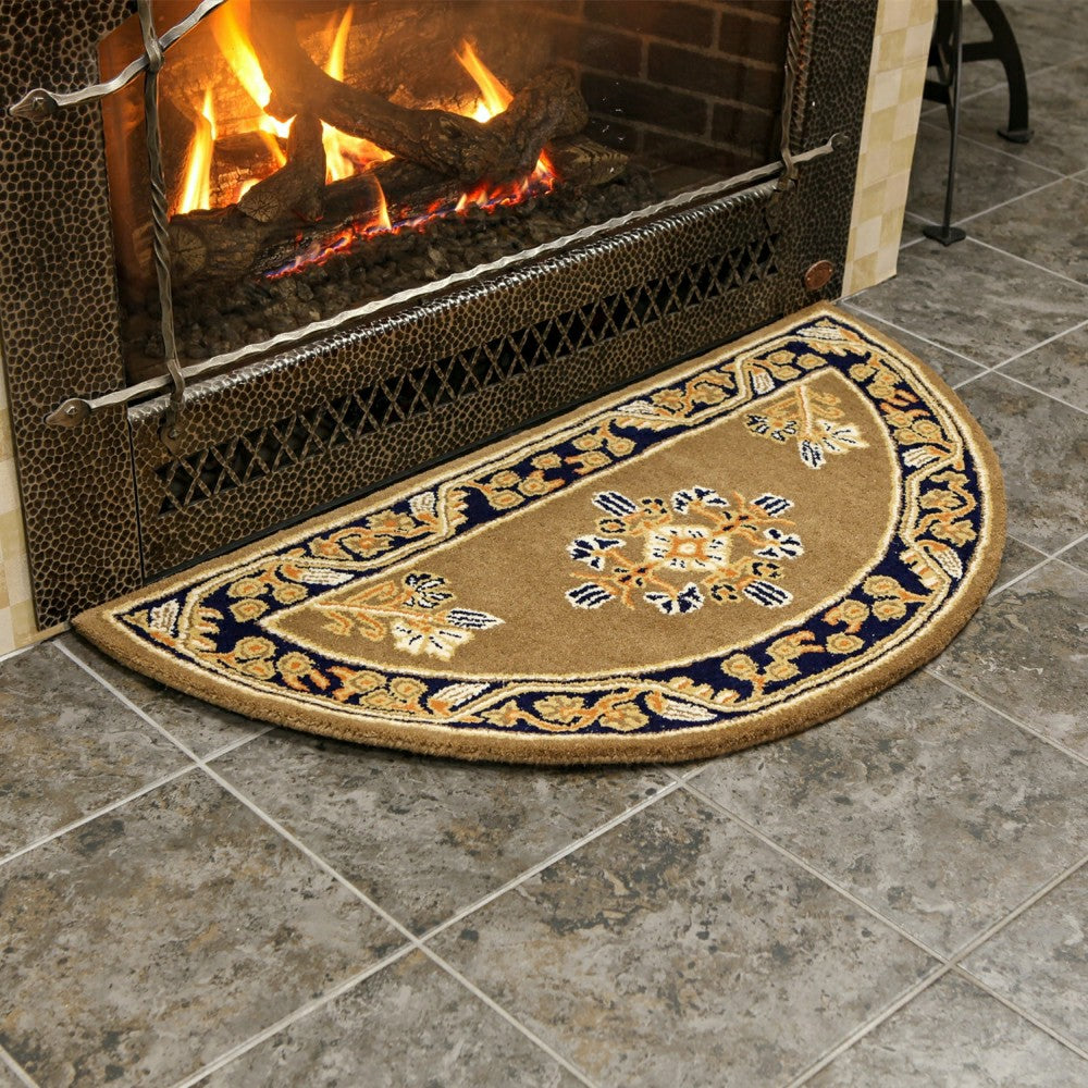 Jardin Half Round Wool Rug | Plow & Hearth