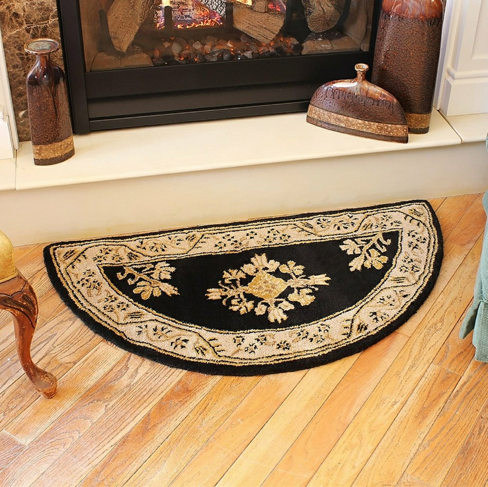 Jardin Half Round Wool Rug | Plow & Hearth