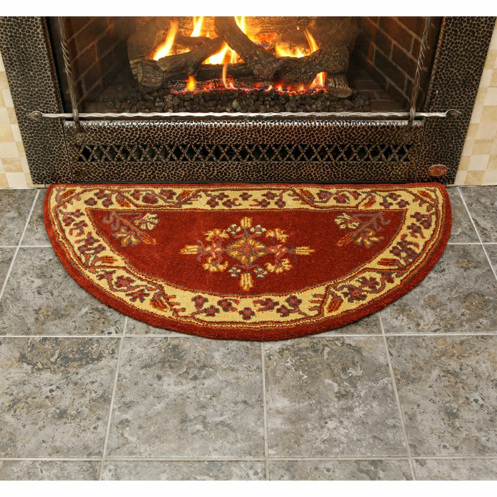 Jardin Half Round Wool Rug | Plow & Hearth