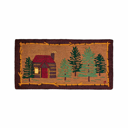 Rustic Cabin Hand-Hooked Wool Rug | Plow & Hearth