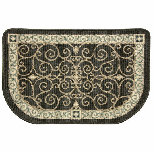 Eastly Midnight Polypropylene Rug, 23"x36" | Plow & Hearth