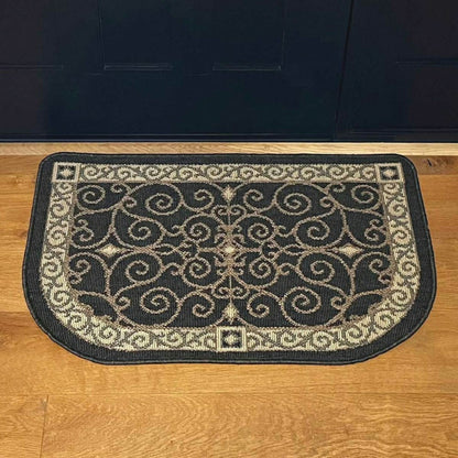 Eastly Midnight Polypropylene Rug, 23"x36" | Plow & Hearth