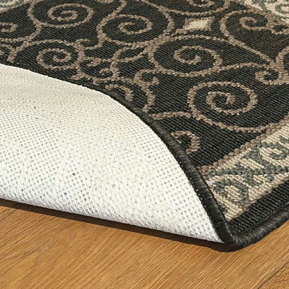 Eastly Midnight Polypropylene Rug, 23"x36" | Plow & Hearth