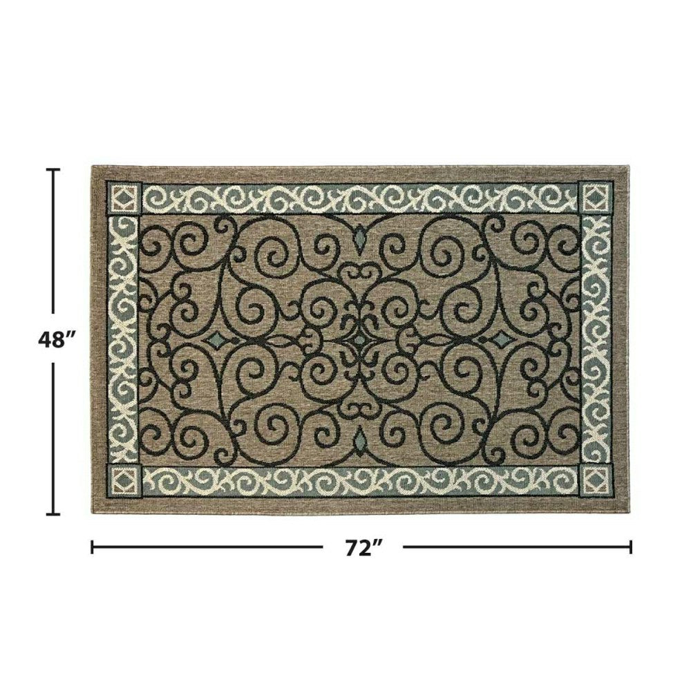 Eastly Scroll Polypropylene Rug | Plow & Hearth