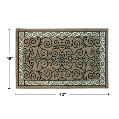 Eastly Scroll Polypropylene Rug | Plow & Hearth