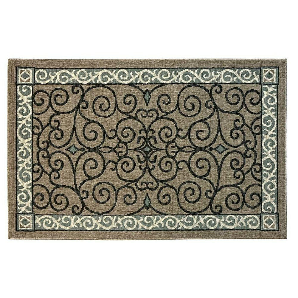 Eastly Scroll Polypropylene Rug | Plow & Hearth