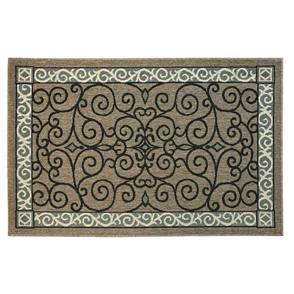 Eastly Scroll Polypropylene Rug | Plow & Hearth
