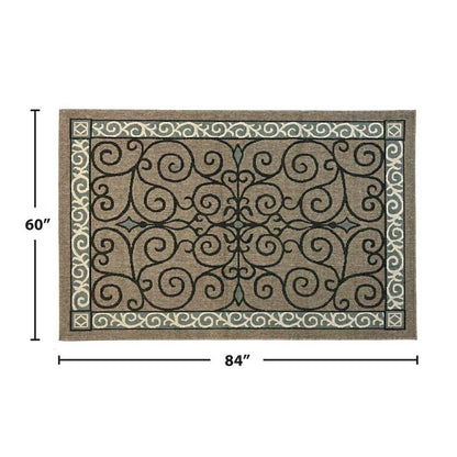 Eastly Scroll Polypropylene Rug | Plow & Hearth