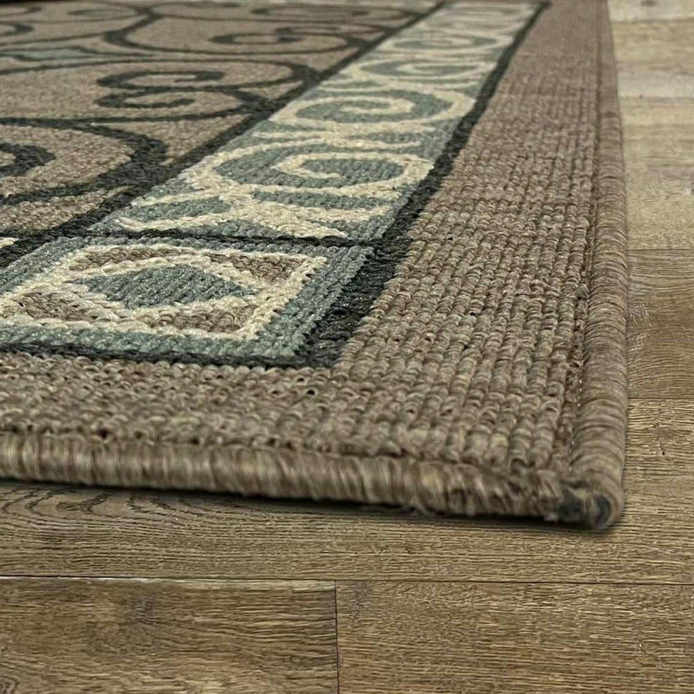 Eastly Scroll Polypropylene Rug | Plow & Hearth