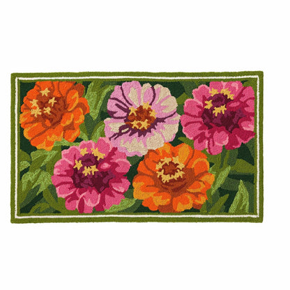 Indoor/Outdoor Zinnia Hooked Polypropylene Accent Rug | Plow & Hearth